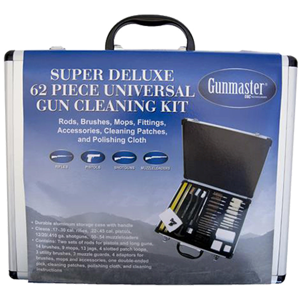 Gunmaster Super Deluxe Universal Gun Cleaning Kit Aluminum Case 62 Pc.