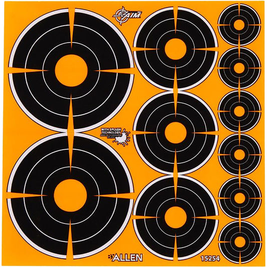 Ezaim Splash Bullseye Adhesive Targets Variety Pack 12 Pk.