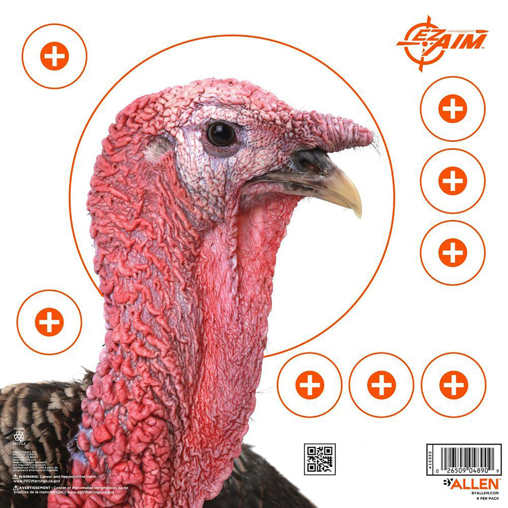 Ezaim Four Color Turkey Patterning Paper Targets 12x12 6 Pk.