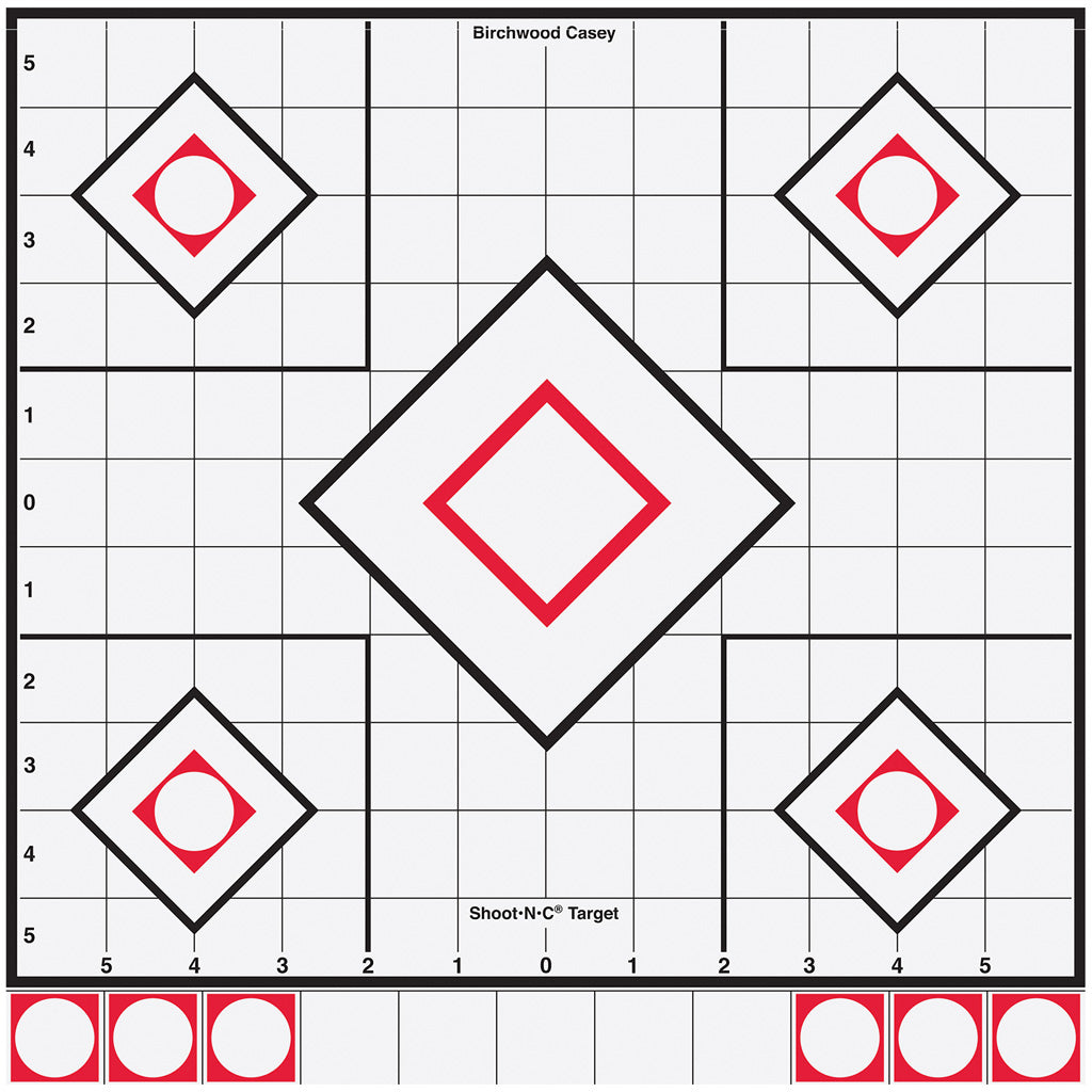Birchwood Casey Shoot-n-c Target 8 In. Black-white Sight-in 5 Pk.