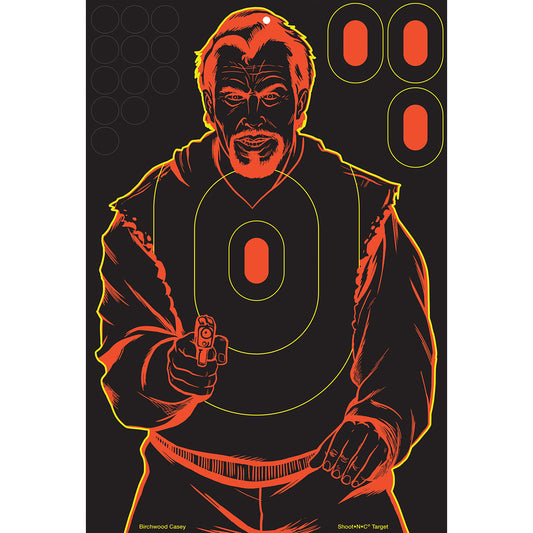 Birchwood Casey Shoot-n-c Target 12x18 In. Bad Guy Silhouette 5 Pk.