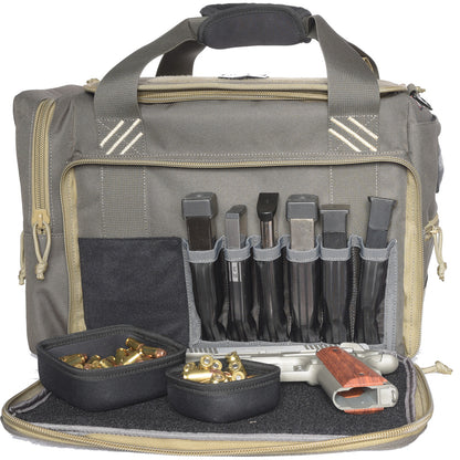 Gps L-m Range Bag With Foam Cradle Black 4 Handgun And 2 Ammo Dumps