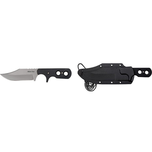 Cold Steel Mini Tac Bowie Fixed Blade Knife Black 3.6 In. W-sheath - Archery Warehouse