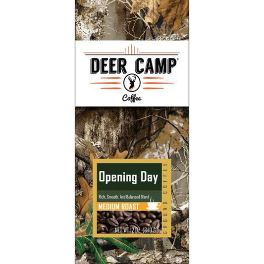 Deer Camp Opening Day Decaf Coffee Realtree Edge 12 Oz. Ground Medium - Archery Warehouse