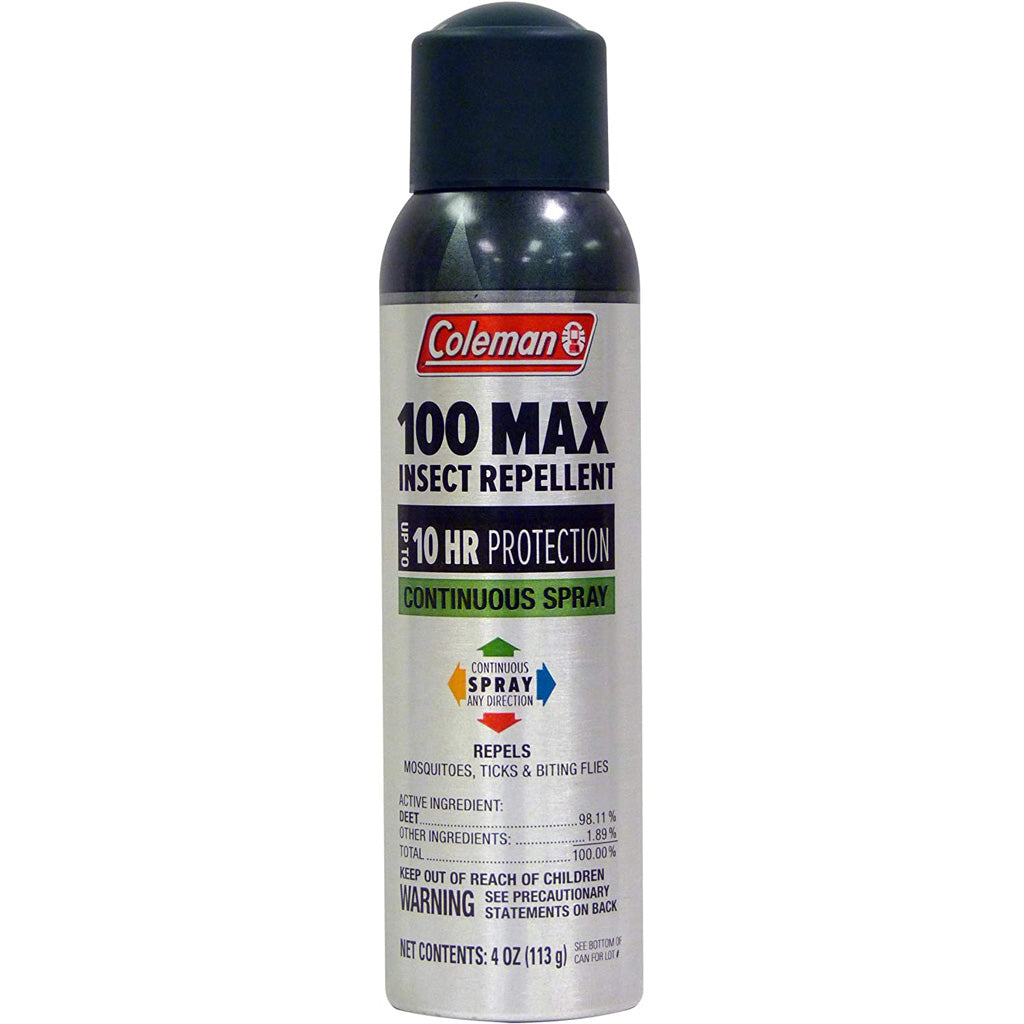 Coleman Max Insect Repellent 4oz - 100% Deet - Continuous Spray
