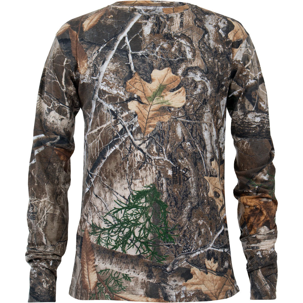 Habit Youth Bear Cave Long Sleeve Camo Tee Realtree Edge Youth X-large