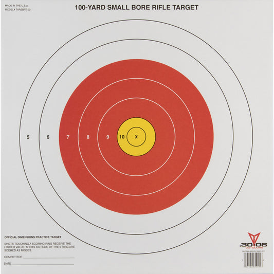 30-06 Small Bore Rifle Target 20 Pk.