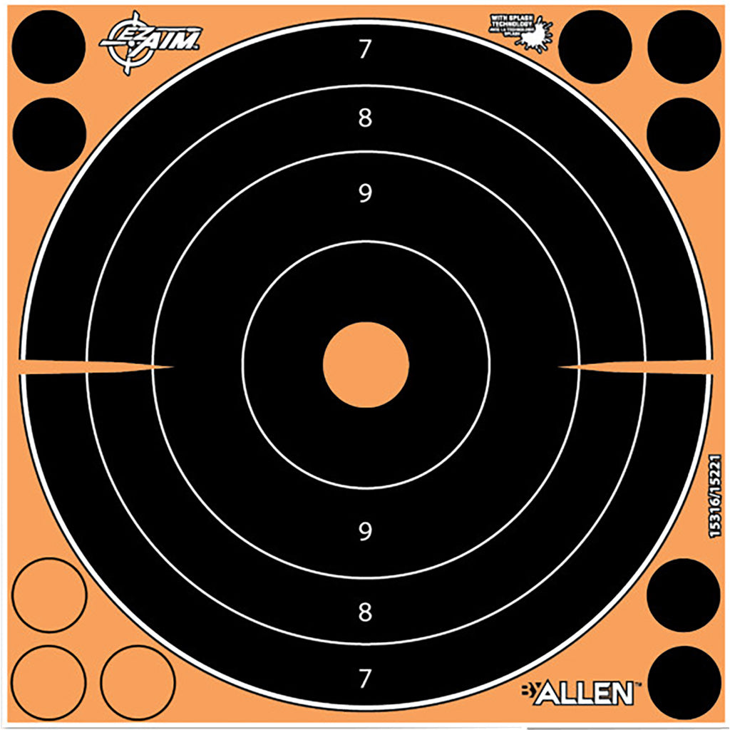 Ezaim Splash Bullseye Paper Target 8x8 30 Pk.