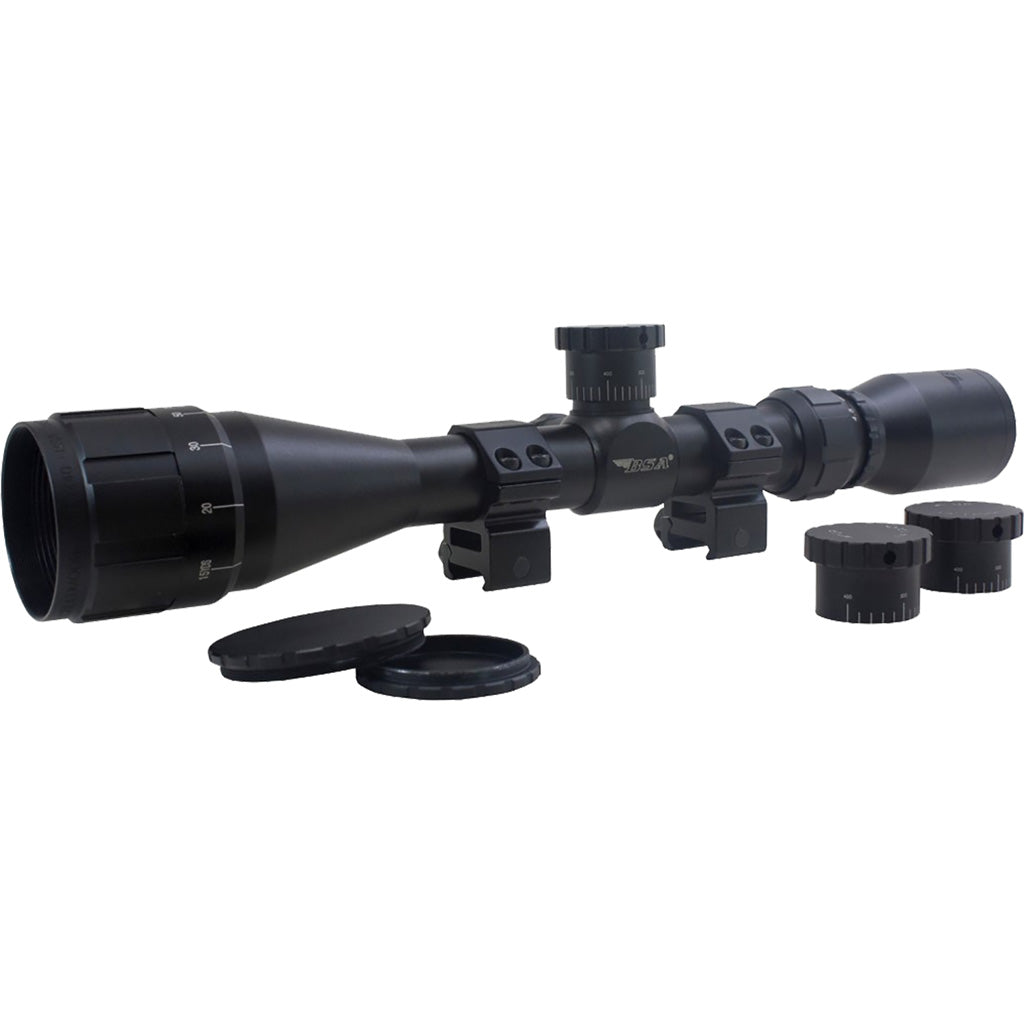 Bsa Optics Sweet 223 Ao Rifle Scope 4-12x40mm W- Weaver Rings