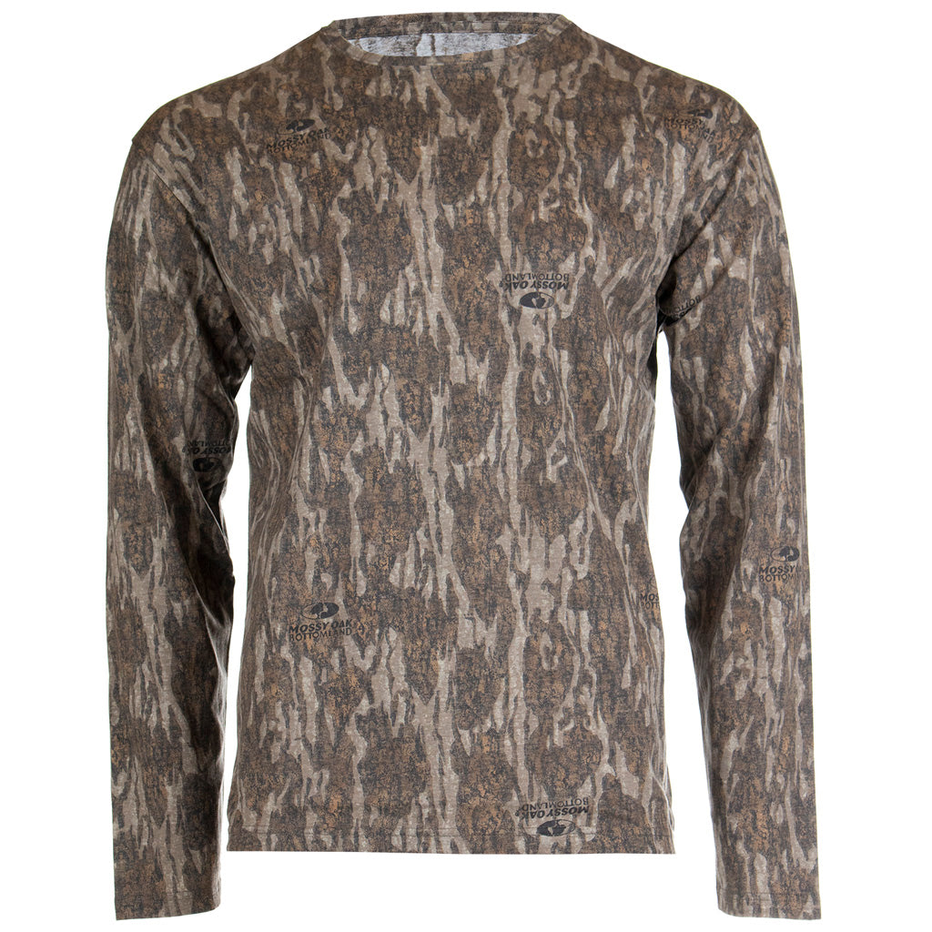 Habit Bear Cave Camo Tee Long Sleeve Mossy Oak New Bottomland Large