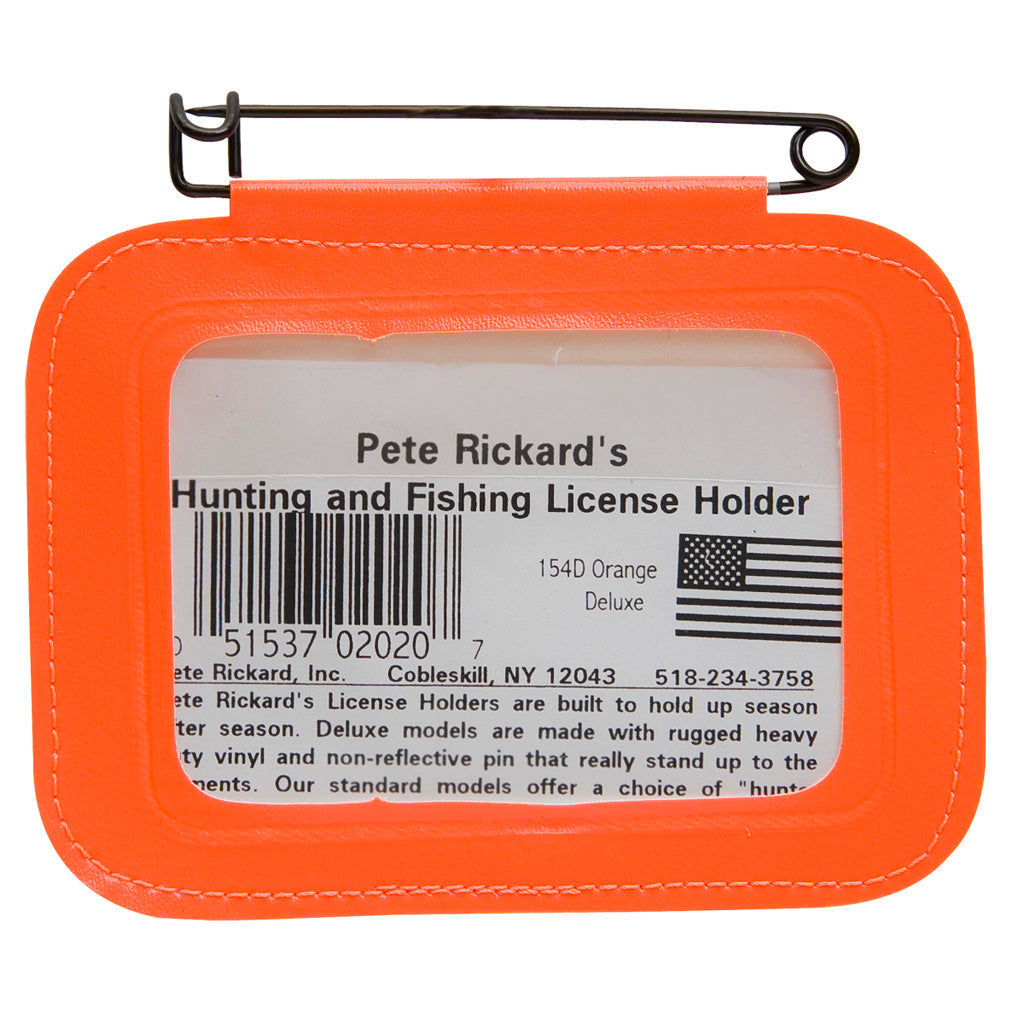 Rickards Hunting License Holder Single Orange