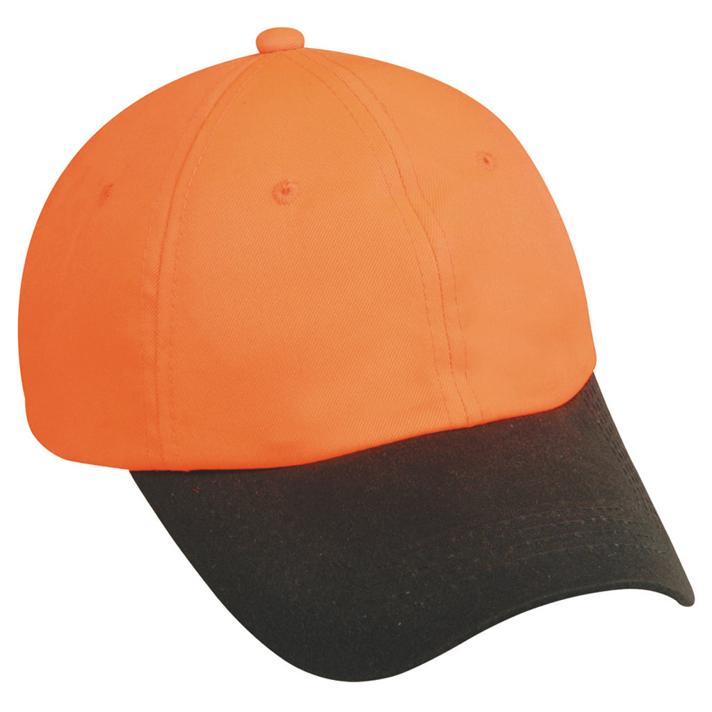 Outdoor Cap 6 Panel Waxed Cotton Hat Blaze Orange-brown
