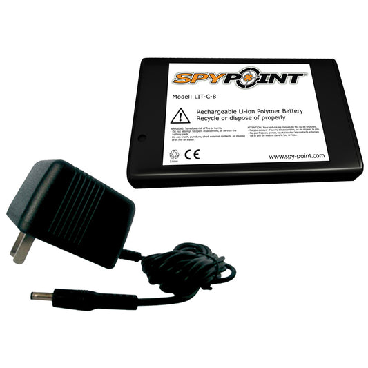 Spypoint Lithium Battery Pack & Charger Link S-link Dark-link Evo-force Dark-solar Dark