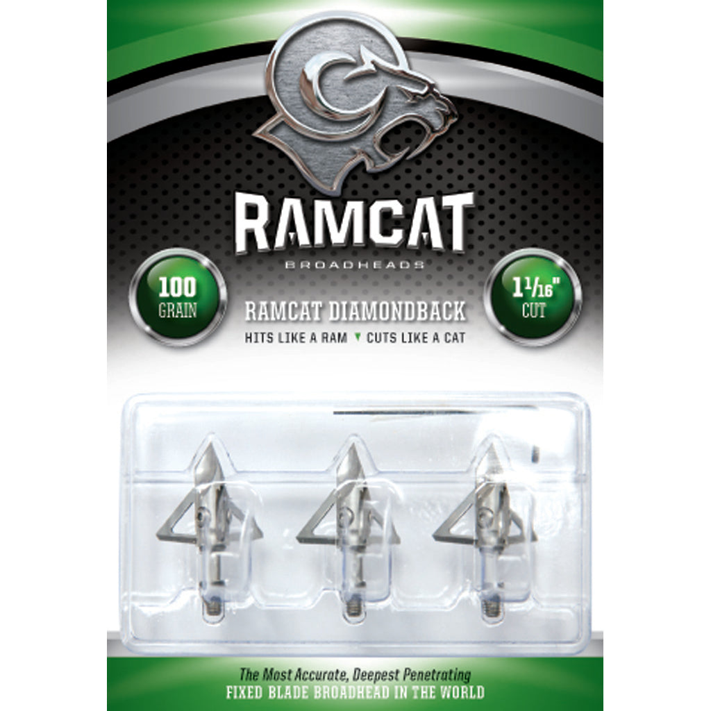 Ramcat Diamondback Broadheads 100 Gr. 3 Pk.