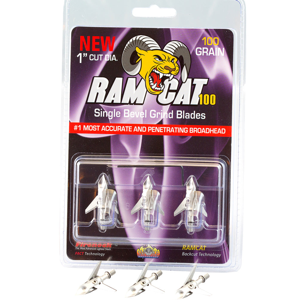 Ramcat Single Bevel Broadheads 100 Gr 3pk Archery Warehouse 7625