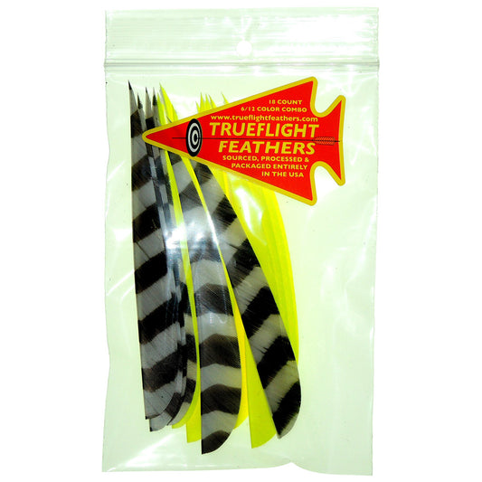 Trueflight Feather Combo Pack Barred-chartreuse 5 In. Lw Shield Cut