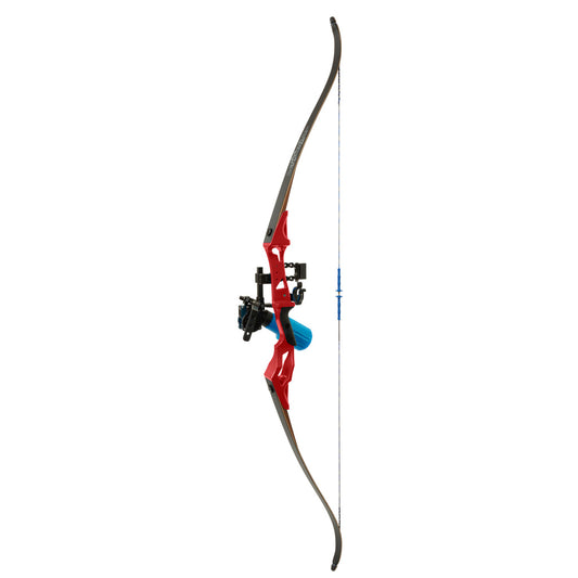 Fin Finder Bank Runner Bowfishing Recurve Package W-winch Pro Bowfishing Reel Red 35 Lbs. Rh