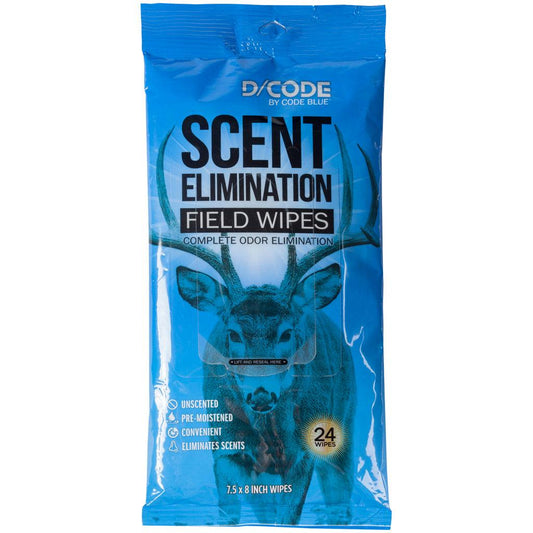 Code Blue D-code Odor Eliminator Field Wipes - Archery Warehouse