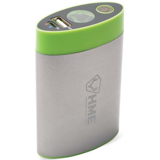 Hme Hand Warmer W- Built In Flashlight And Charger Bank